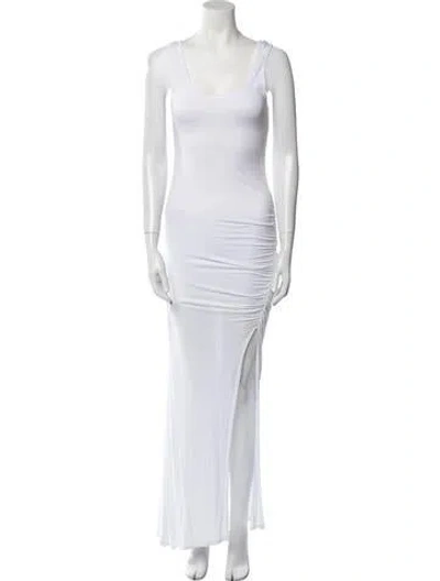 Pre-owned A.l.c Scoop Neck Long Dress In White