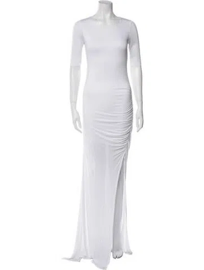 Pre-owned A.l.c Scoop Neck Long Dress In White