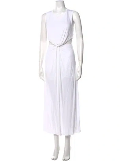 Pre-owned A.l.c Scoop Neck Long Dress In White