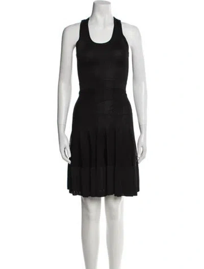 Pre-owned A.l.c Scoop Neck Midi Length Dress In Black