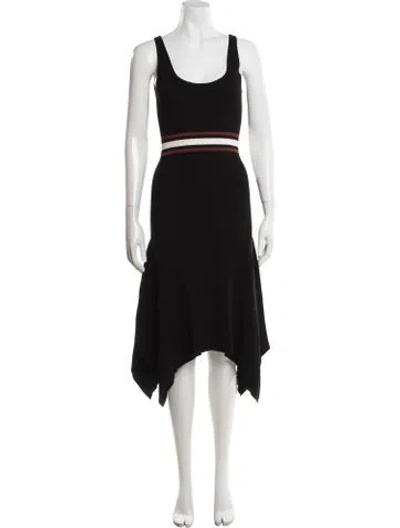 Pre-owned A.l.c Scoop Neck Midi Length Dress In Black