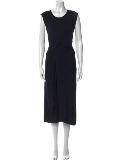 Pre-owned A.l.c Scoop Neck Midi Length Dress In Blue