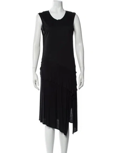 Pre-owned A.l.c Scoop Neck Midi Length Dress In Blue
