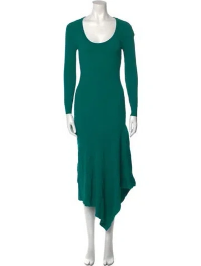 Pre-owned A.l.c Scoop Neck Midi Length Dress In Green