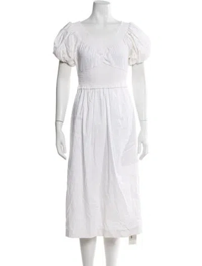 Pre-owned A.l.c Scoop Neck Midi Length Dress In Neutral