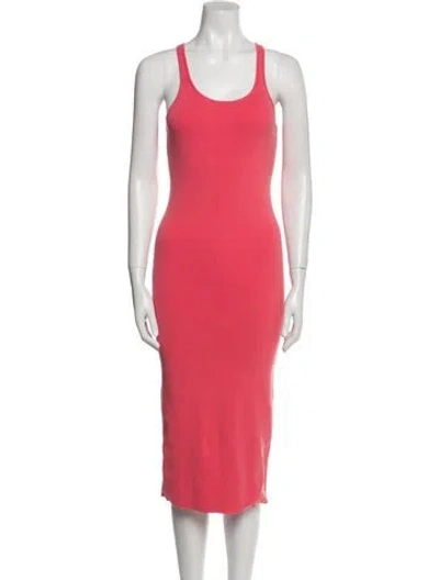 Pre-owned A.l.c Scoop Neck Midi Length Dress In Orange