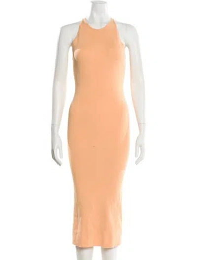 Pre-owned A.l.c Scoop Neck Midi Length Dress In Orange