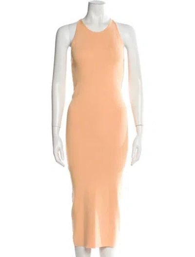Pre-owned A.l.c Scoop Neck Midi Length Dress In Orange