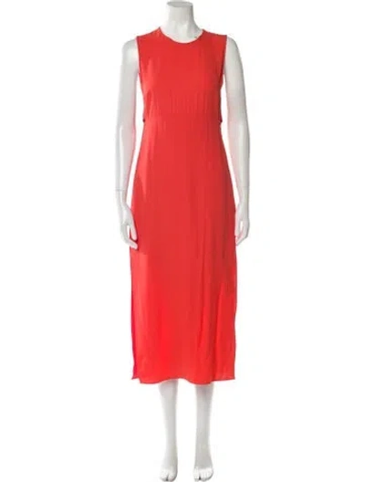 Pre-owned A.l.c Scoop Neck Midi Length Dress In Red