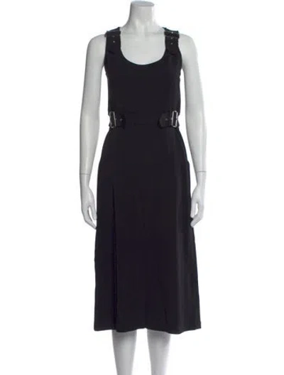 Pre-owned A.l.c Scoop Neck Midi Length Dress W/ Tags In Black