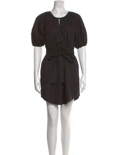 Pre-owned A.l.c Scoop Neck Mini Dress In Black
