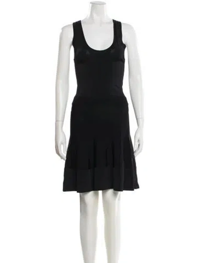 Pre-owned A.l.c Scoop Neck Mini Dress In Black