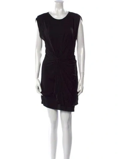 Pre-owned A.l.c Scoop Neck Mini Dress In Black