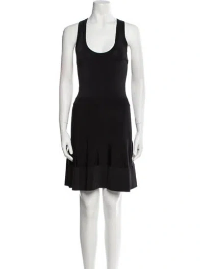 Pre-owned A.l.c Scoop Neck Mini Dress In Black