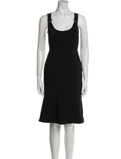 Pre-owned A.l.c Scoop Neck Mini Dress In Black