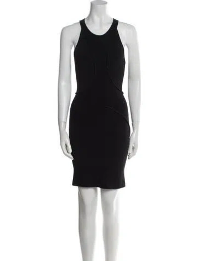 Pre-owned A.l.c Scoop Neck Mini Dress In Black