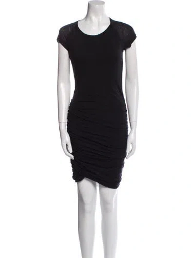 Pre-owned A.l.c Scoop Neck Mini Dress In Black