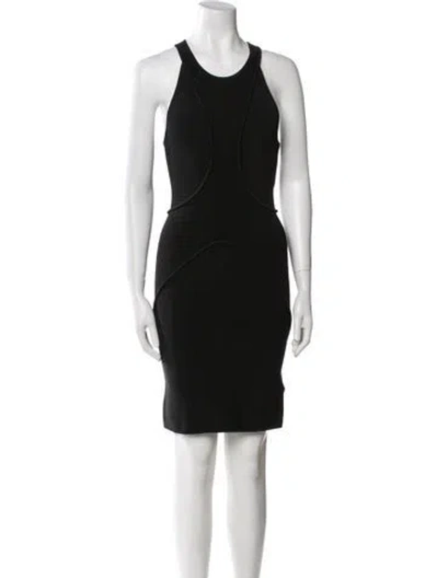 Pre-owned A.l.c Scoop Neck Mini Dress In Black