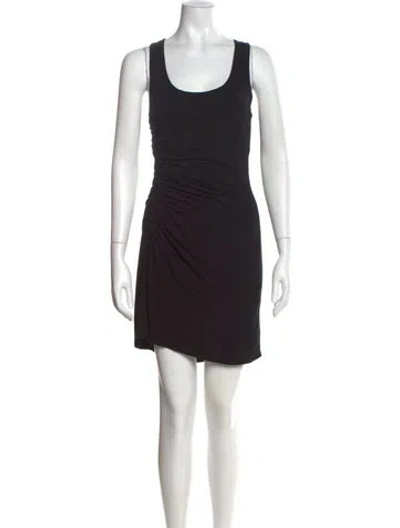 Pre-owned A.l.c Scoop Neck Mini Dress In Black