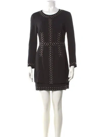 Pre-owned A.l.c Scoop Neck Mini Dress In Black