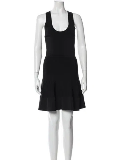 Pre-owned A.l.c Scoop Neck Mini Dress In Black
