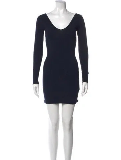 Pre-owned A.l.c Scoop Neck Mini Dress In Black