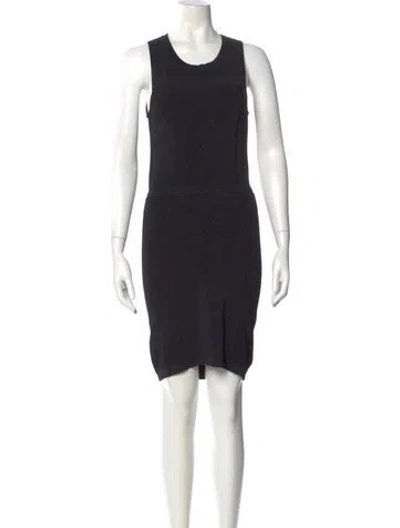 Pre-owned A.l.c Scoop Neck Mini Dress In Black