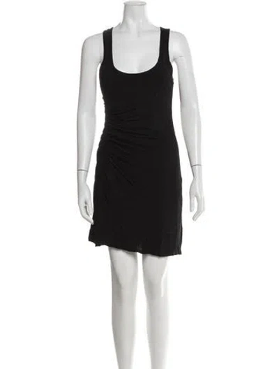 Pre-owned A.l.c Scoop Neck Mini Dress In Black