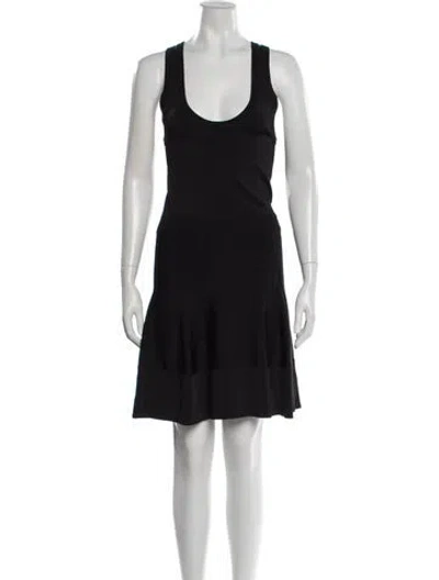 Pre-owned A.l.c Scoop Neck Mini Dress In Black