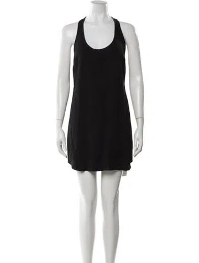 Pre-owned A.l.c Scoop Neck Mini Dress In Black