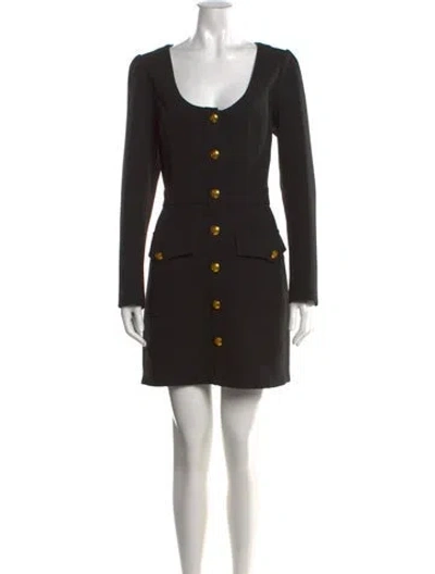 Pre-owned A.l.c Scoop Neck Mini Dress In Black