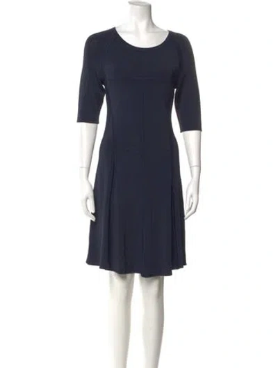 Pre-owned A.l.c Scoop Neck Mini Dress In Blue