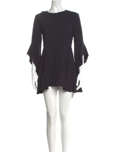 Pre-owned A.l.c Scoop Neck Mini Dress In Gray