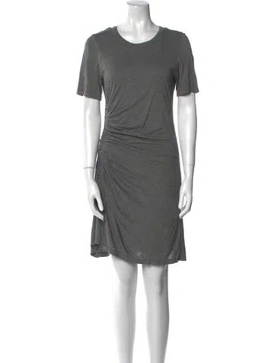 Pre-owned A.l.c Scoop Neck Mini Dress In Gray