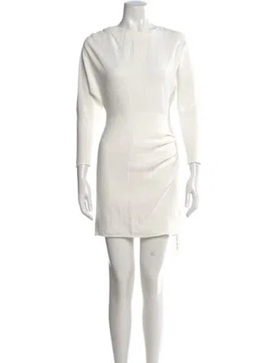 Pre-owned A.l.c Scoop Neck Mini Dress In Neutral
