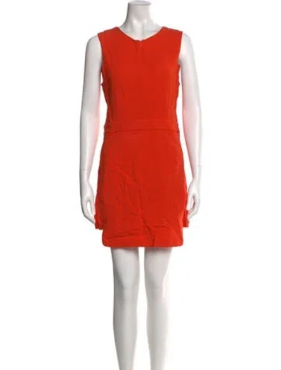 Pre-owned A.l.c Scoop Neck Mini Dress In Orange