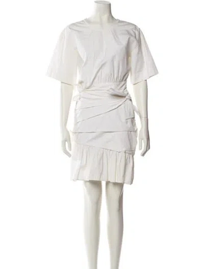Pre-owned A.l.c Scoop Neck Mini Dress In White