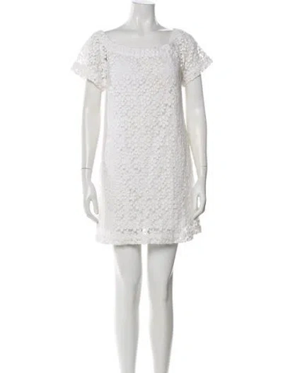 Pre-owned A.l.c Scoop Neck Mini Dress In White
