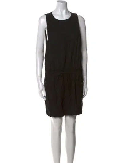 Pre-owned A.l.c Scoop Neck Romper In Black
