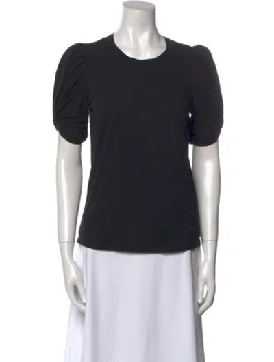 Pre-owned A.l.c Scoop Neck Short Sleeve T-shirt In Black