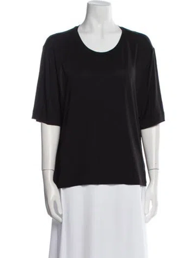Pre-owned A.l.c Scoop Neck Short Sleeve T-shirt In Black