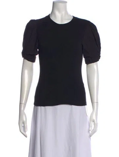 Pre-owned A.l.c Scoop Neck Short Sleeve T-shirt In Black