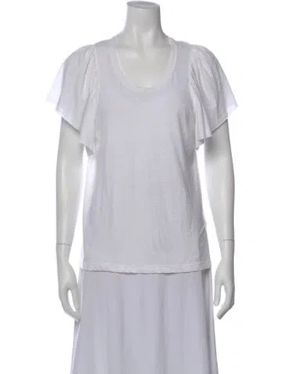 Pre-owned A.l.c Scoop Neck Short Sleeve T-shirt In Gray