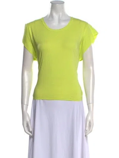 Pre-owned A.l.c Scoop Neck Short Sleeve T-shirt In Green