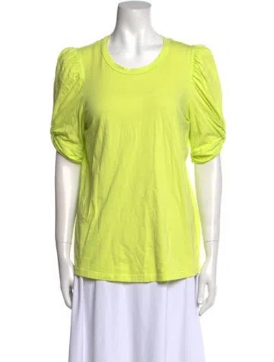 Pre-owned A.l.c Scoop Neck Short Sleeve T-shirt In Green
