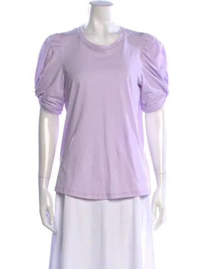 Pre-owned A.l.c Scoop Neck Short Sleeve T-shirt In Purple