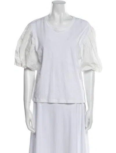 Pre-owned A.l.c Scoop Neck Short Sleeve T-shirt In White