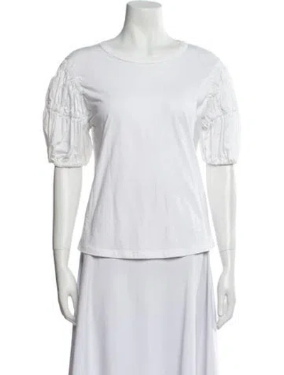 Pre-owned A.l.c Scoop Neck Short Sleeve T-shirt In White