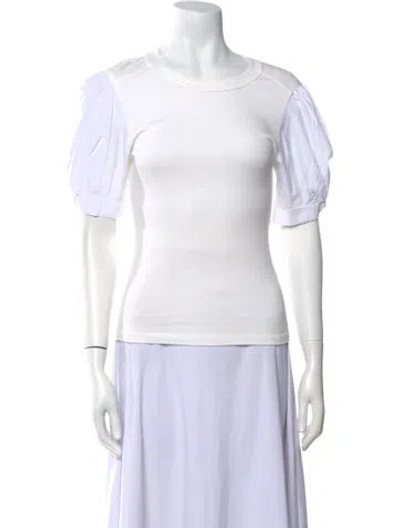 Pre-owned A.l.c Scoop Neck Short Sleeve T-shirt In White