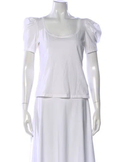 Pre-owned A.l.c Scoop Neck Short Sleeve T-shirt In White
